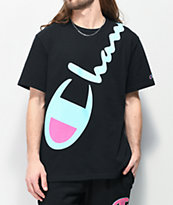 Champion Big Script Black T-Shirt