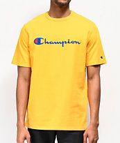 Champion Embroidered Heritage Script Gold T-Shirt