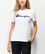 Champion OG Direct Flock Script camiseta blanca