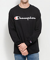 Champion Patriotic Script camiseta negra de manga larga