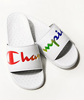 Champion Split Script sandalias blancas y multicolor