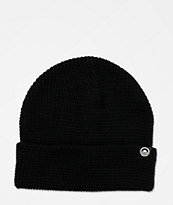 Cords Waffle Knit Black Beanie