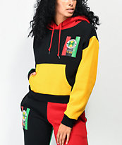 Cross Colours Flag Logo Colorblock Hoodie