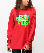 Cross Colours x Billie Eilish Graffiti camiseta roja de manga larga