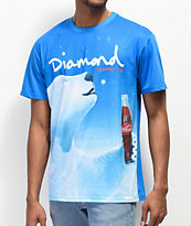 Diamond Supply Co. x Coca-Cola Polar Bear Blue T-Shirt