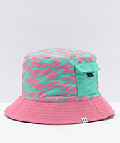 Empyre Blocky Pocket Pink & Mint Bucket Hat