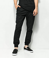 Empyre Creager Stretch Elastic Waist Black Jogger Pants