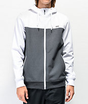 Empyre Highlights White & Charcoal Tech Fleece Jacket