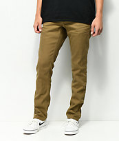 Empyre Skeletor Driftwood Khaki Skinny Jeans