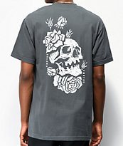 Empyre Skully Rose Charcoal T-Shirt