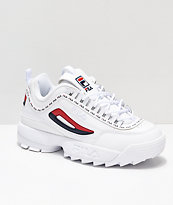 FILA Disruptor II zapatos blancos con logotipos