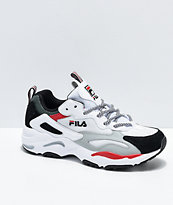FILA Ray Tracer zapatos blancos, grises y rojos