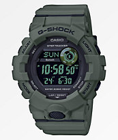 G-Shock GBD800 reloj digital en oliva oscuro y negro