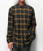 Globe Dock Gold & Green Flannel Shirt