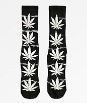HUF Plantlife Lightning Washed Black Crew Socks