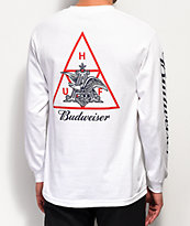 HUF x Budweiser Eagle camiseta blanca de manga larga