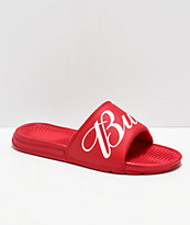HUF x Budweiser sandalias rojas