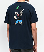 HUF x Popeye Spinach Navy Pocket T-Shirt