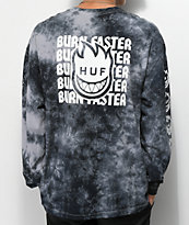HUF x Spitfire Burn Faster camiseta negra de manga larga