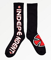 Independent Bold Cross Black Crew Socks
