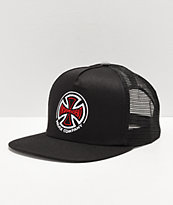 Independent Indy Black & Red Cross Trucker Hat