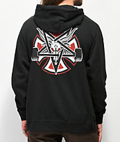 Independent x Thrasher Pentagram sudadera negra con capucha