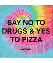 JV by Jac Vanek Yes To Pizza Tie Dye Sticker