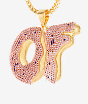 King Ice X Odd Future collar de oro con colgante de OF
