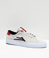 Lakai x Chocolate Flaco II White Suede Skate Shoes