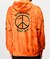 Loser Machine Trench sudadera con capucha tie dye anaranjada