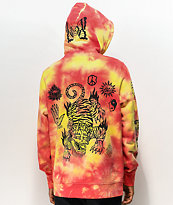 Lurking Class by Sketchy Tank Tiger Orange Tie Dye Hoodie