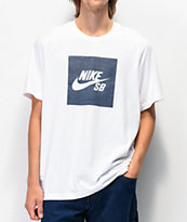 Nike SB Chambray Logo White T-Shirt