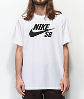 Nike SB Dri-Fit Logo White & Black T-Shirt