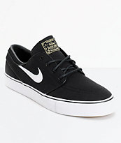 Nike SB Janoski Black & White Canvas Skate Shoes