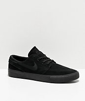 Nike SB Janoski RM Black Suede Skate Shoes