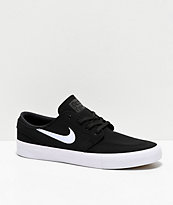 Nike SB Janoski RM zapatos de skate de lienzo negro y blanco