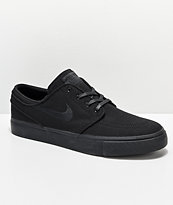 Nike SB Janoski zapatos skate de lienzo negro