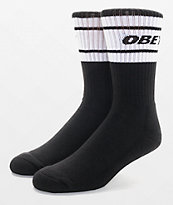 Obey Cooper Deuce calcetines en blanco y negro