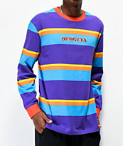 Odd Future Multi Stripe Purple Long Sleeve Knit T-Shirt