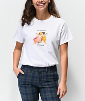 Petals and Peacocks Good Intentions Cherub White T-Shirt