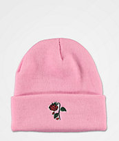 Petals and Peacocks Rose Pink Beanie