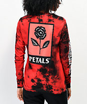 Petals by Petals and Peacocks Growth Red & Black Tie Dye Long Sleeve T-Shirt