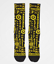 Primitive x Kikkoman Kanji Script calcetines negros