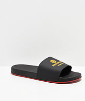 Primitive x Kikkoman sandalias negras y rojas