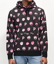 Primitive x Rick and Morty Flood Print Pink & Black Hoodie