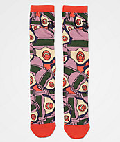 Primitive x Rick and Morty Gwen Allover Red Crew Socks