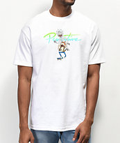 Primitive x Rick and Morty Nuevo Skate White T-Shirt
