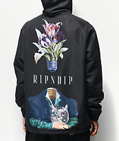 RIPNDIP Lights Out chaqueta entrenador con capucha negra