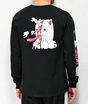 RIPNDIP Zipper Face camiseta negra de manga larga