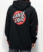 Santa Cruz Damaged Dot Black Hoodie